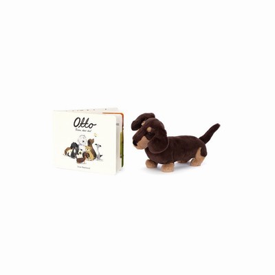 Jellycat Otto Klein, Aber Oho Buch and Otto Sausage Dog Medium New Zealand | KEACP6273